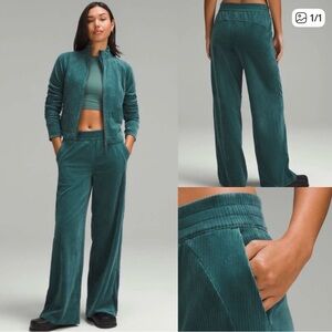 Lululemon scuba velvet cord jacket & pant set